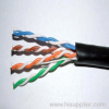 cat5e UTP lan cable,outdoor 24AWG 4 pair PE jacket cables
