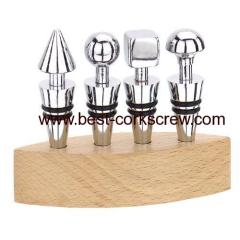 Wine Stopper sets Wooden Stand
