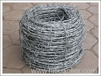 Galvanized barbed wire