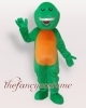 Green Barney Mascot Costume， Christmas Party Dress
