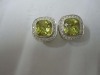 Imitation brand jewelry 925 Sterling Silver Lemon Citrine Albion Earrings