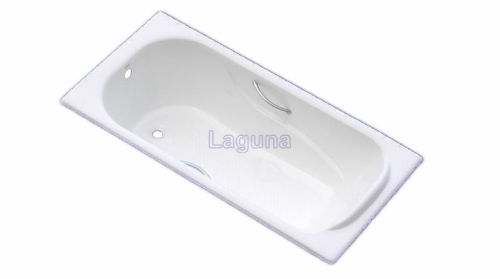 enameled cast iron bathtub