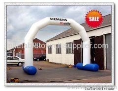 Inflatable printing archway