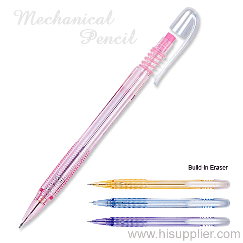 colored plastic push action Mechanical pencil