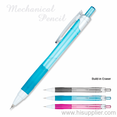 colored plastic push action Mechanical pencil