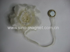 white rose magnetic curtain holder