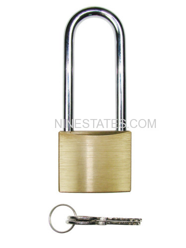 High quality brass padlock long shackle