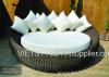 poly rattan round sofa