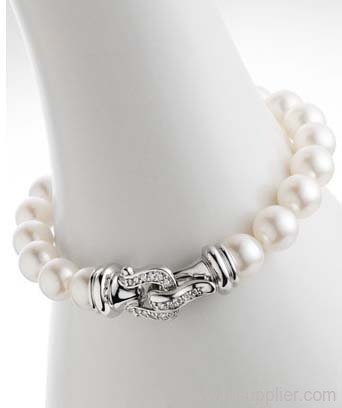 925 silver pearl bracelets fashion jewelry silver pearl bracelets