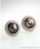 925 silver jewelry 10mm smoky quartz earrings