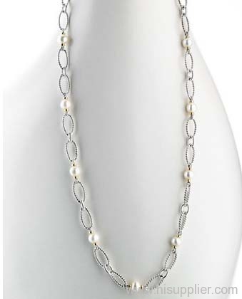 925 sterling silver necklace yuamn silver pearl necklace
