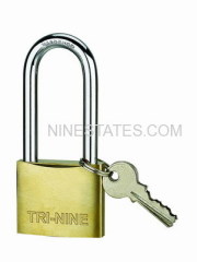 Thick Brass Padlock With Long Shackle(sand polish)