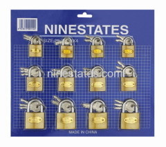 Imitate brass padlock & skin card (25,32,38)*4