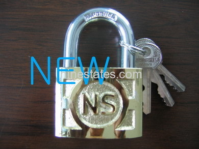 Cast iron padlock with golden colour (50mm)