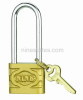 Imitate brass padlock-long shackle (85mm)