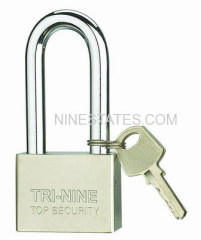 Square Pins Iron Padlock with Long Shackle
