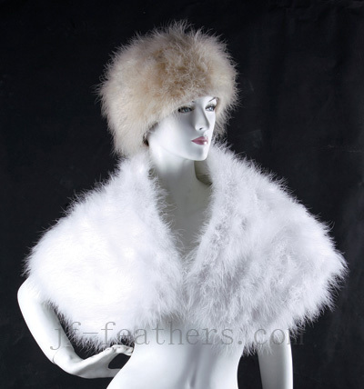 marabou feather shawl