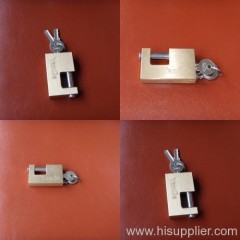 D-type brass padlock and lock