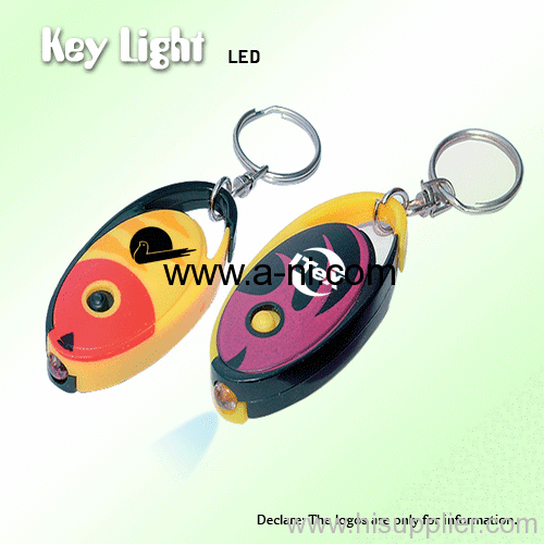 colored plastic funny shaped promotion and gift LED Key Light chain