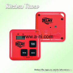 red plastic digital portable Countdown Kitchen Timer