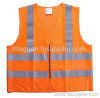 Orange-red safety vest