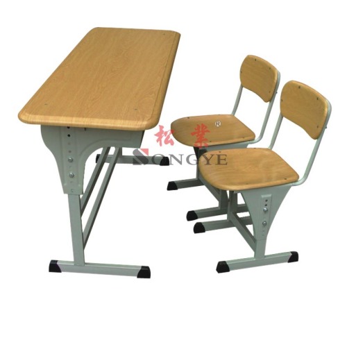 Adjustable Double Student Desk & Chair