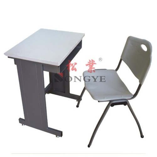 Fixed Single Desk & Chair