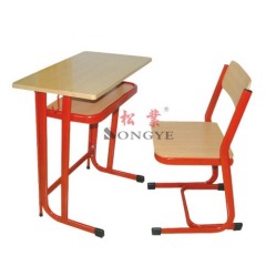 Fixed Single Desk & Chair