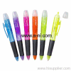 plastic multicolor Multi-function twist ball pen and highlighter
