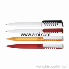 translucent colored plastic push action office promotion Ball pen