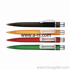 translucent colored plastic push action promotion Ball pen