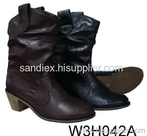 PU Boots，Fashion Boots，Women Boots