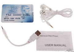 Credit Card USB Rechargeable MP3 Player