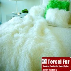 Mongolian Lamb Fur Bedspread