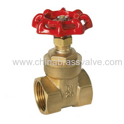 Brass gate valve