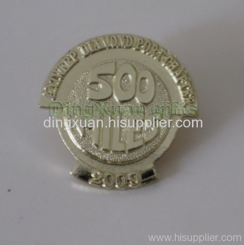 Die struck lapel pin