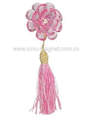 pink flower acrylic Magnetic Curtain Tieback