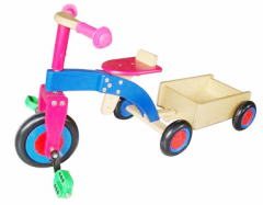 Wooden Tricycle with Trailer