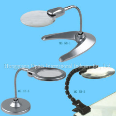 LED bench，clip magnifier