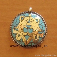 tibetan fishes symbol amulet pendant