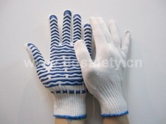 knitted with Pvc glove