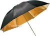 black & gold photo umbrella reflector