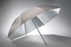 White & silver flash umbrella