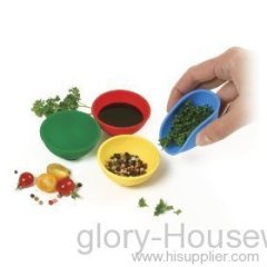 4-piece silicone mini flexible pinch bowl set