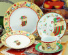 breakfast set (3 plates + cup and saucer)