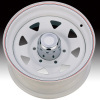 Steel Wheel White with red pin stripe