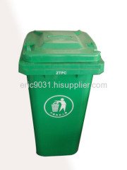 plastic trash bin