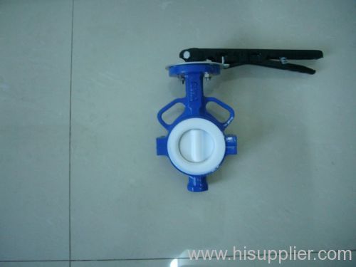 PTFE lined butterlfy valve