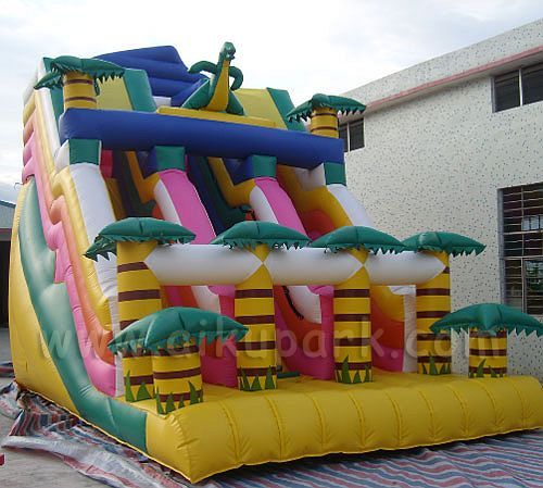 Double stitched inflatable slide,inflatable cock slide