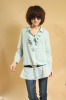 Sweet Ruffle Neck Long Shirt